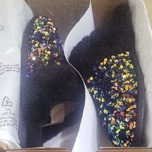 UGG Black Sequin Embellished Slippers